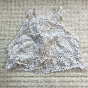 Aerie White Lace high neck Bralette